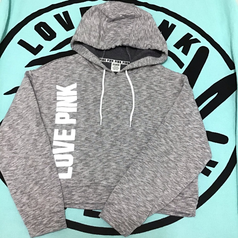 NEW VS PINK FLEECE HOODIE PULLOVER L